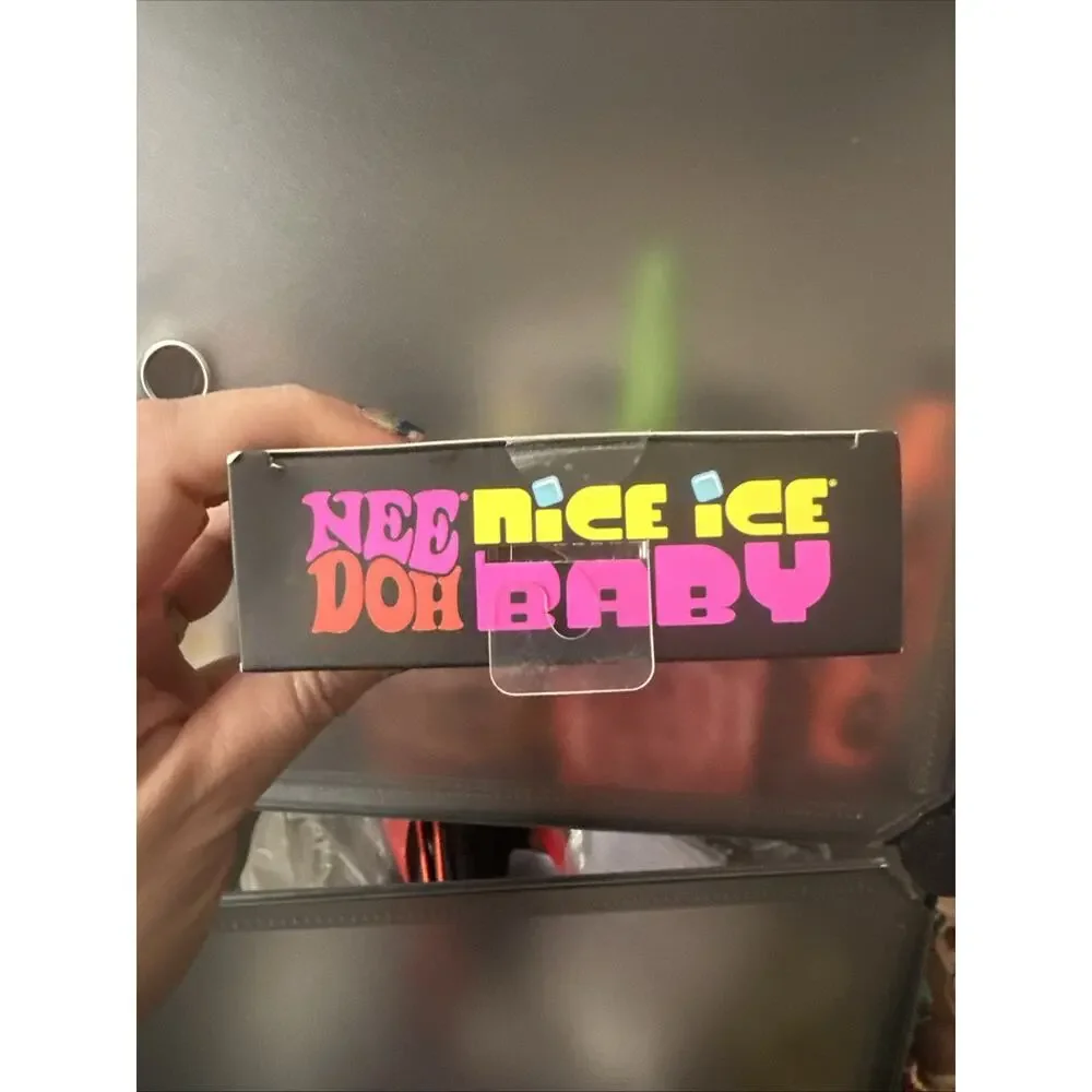 Nee Doh NeeDoh Nice Ice Baby 4 Pack Set of Four Mini Ice Cube Purple Pink Blue